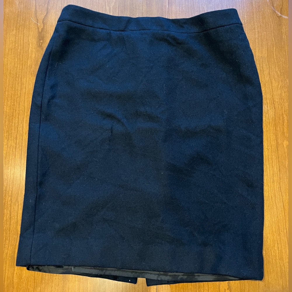 J crew 2016 wool no 2 pencil skirt black vintage 12